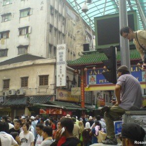 Demonstrators standing on the meter box