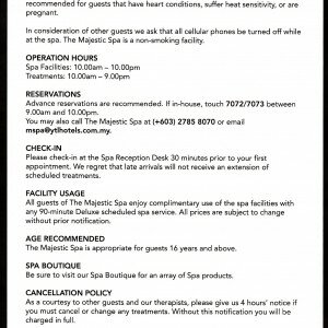 SPA Majestic Hotel KL Packages 07